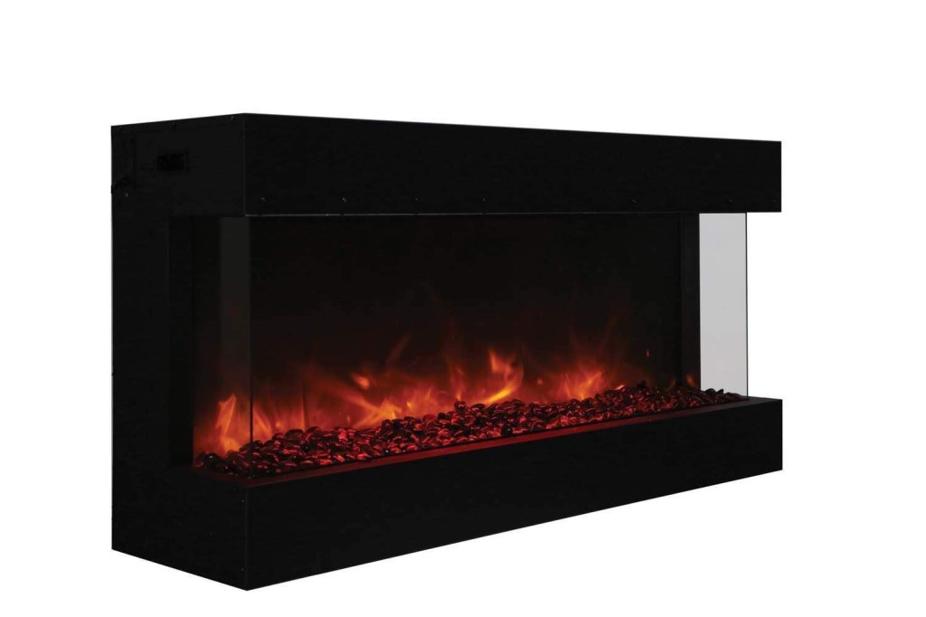 Picture of: Amantii Tru-View XL Deep -Sided Electric Fireplace, -Inch, Driftwood  Media