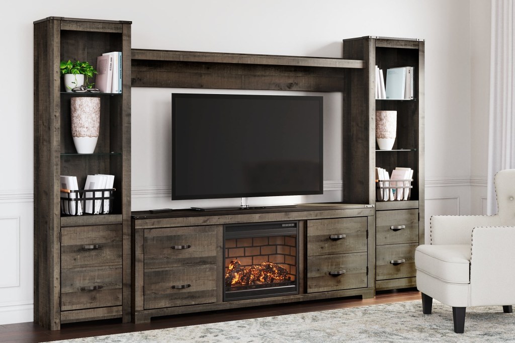 Picture of: Ashley Express – Trinell -Piece Entertainment Center with Electric  Fireplace