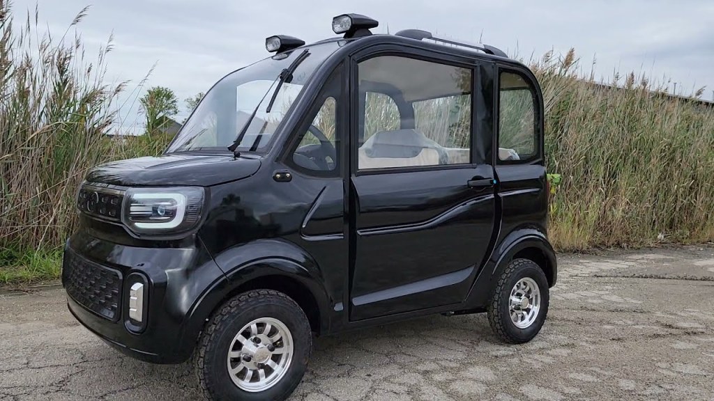Picture of: Black Coco Coupe LSV Small Electric Car Golf Cart Street Legal Review And  Test Drive