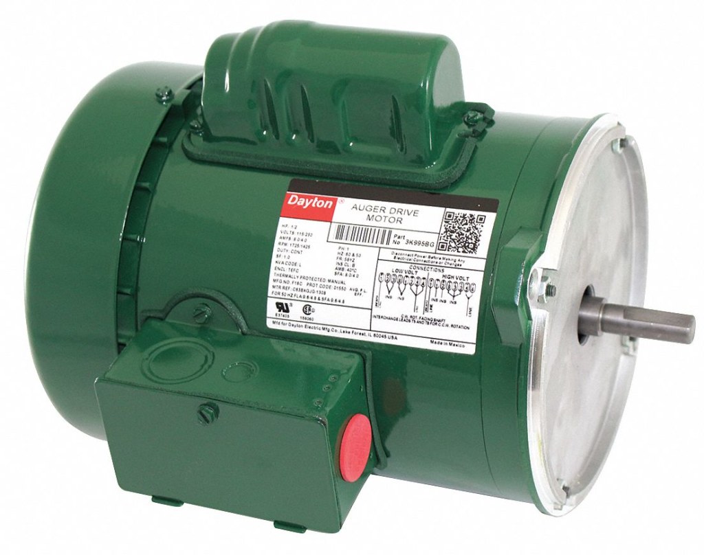 Picture of: DAYTON Auger Drive Motor: /, ,75 Nameplate RPM, 5/30V AC, YZ,  Manual, Flat