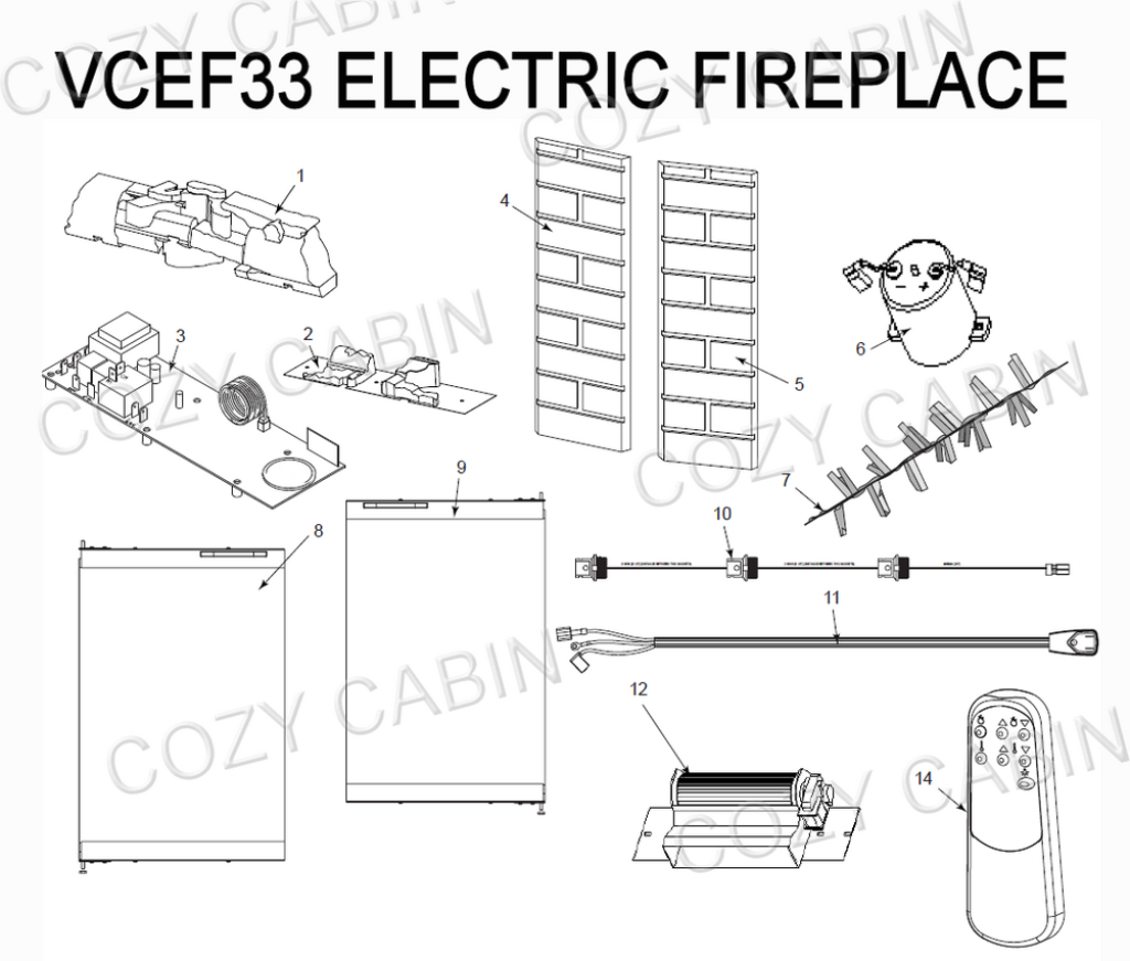 Picture of: Electric Fireplace (VCEF) (VCEF) The Cozy Cabin Stove