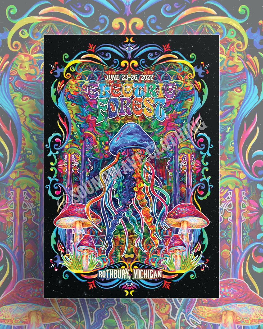 Picture of: Electric Forest  Print – SOUNDWAVE CLOTHING