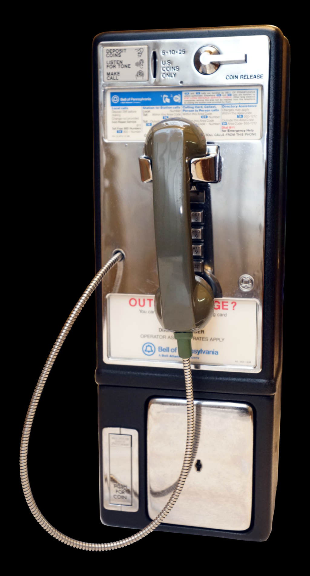 Picture of: File:C Payphone – Bell System, Made by Western Electric, July