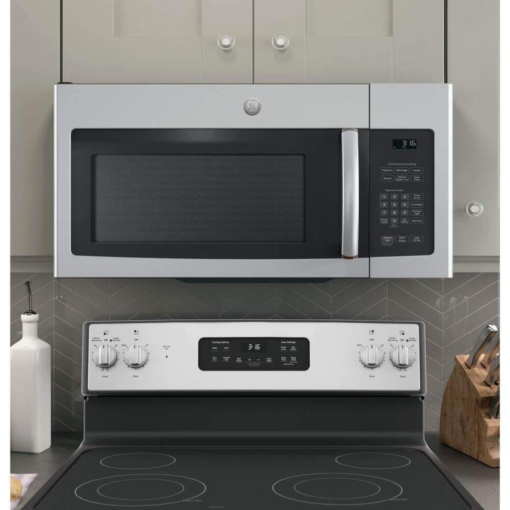 Picture of: GE JNMRJSS ” Over-the-Range Microwave with . cu. ft