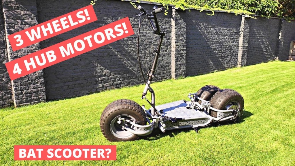 Picture of: How to build a DIY tilting electric scooter with fat tyres and  hoverboard  motors – start to finish