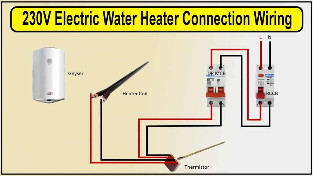 Picture of: How To Make V Electric Water Heater Connection Wiring Diagram  water  Heater