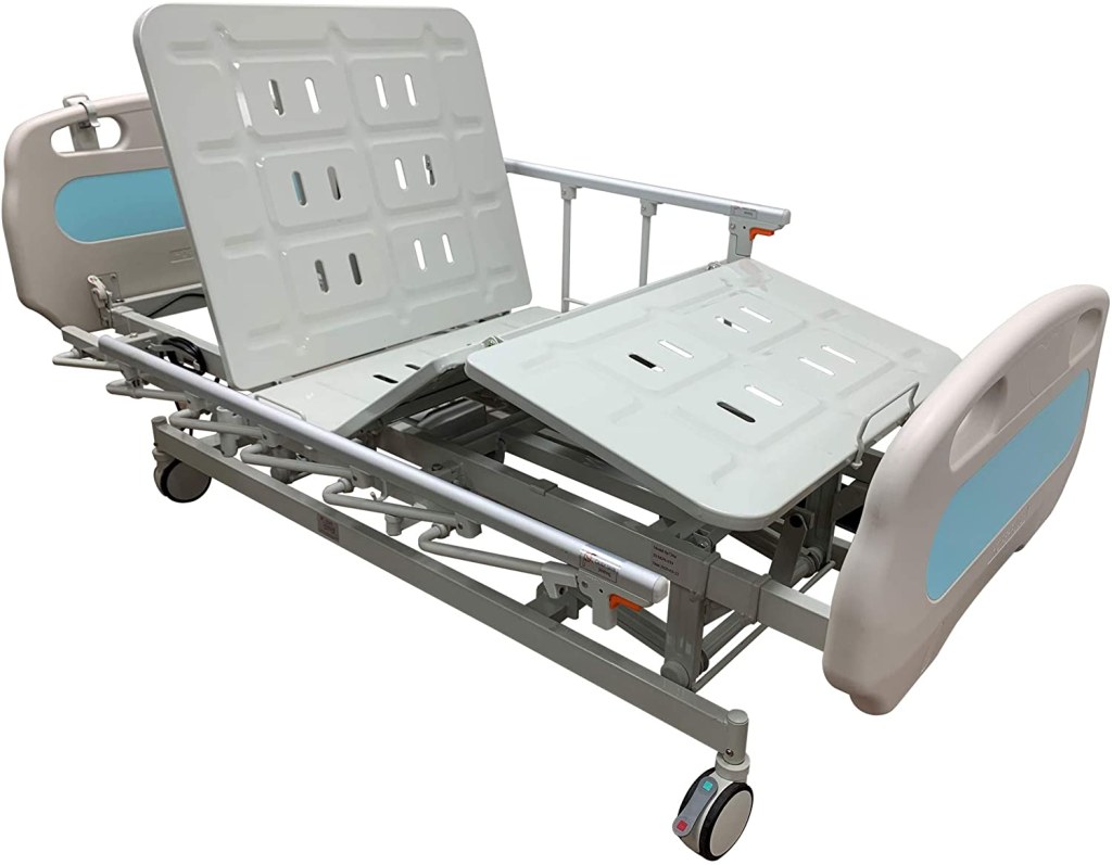 Picture of: ITEM NO : HC- Hopefull Premium  Function Full Electric Hospital Bed  (LINAK/DEWERT Actuators and Controller, Metal Slots)
