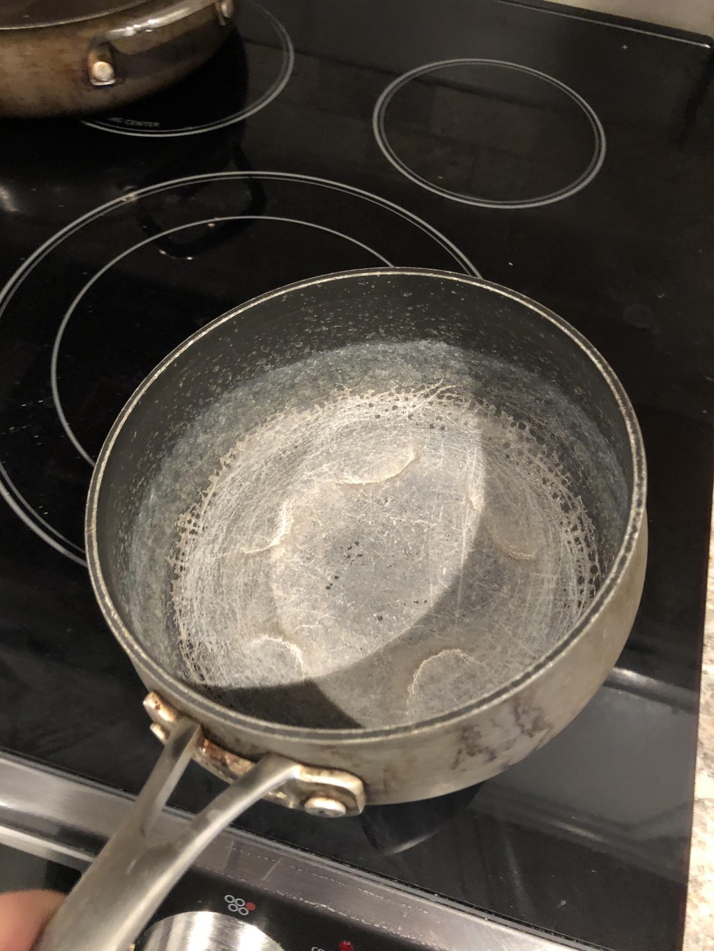 Picture of: My brother left a pot of water on top of the stove (on) overnight