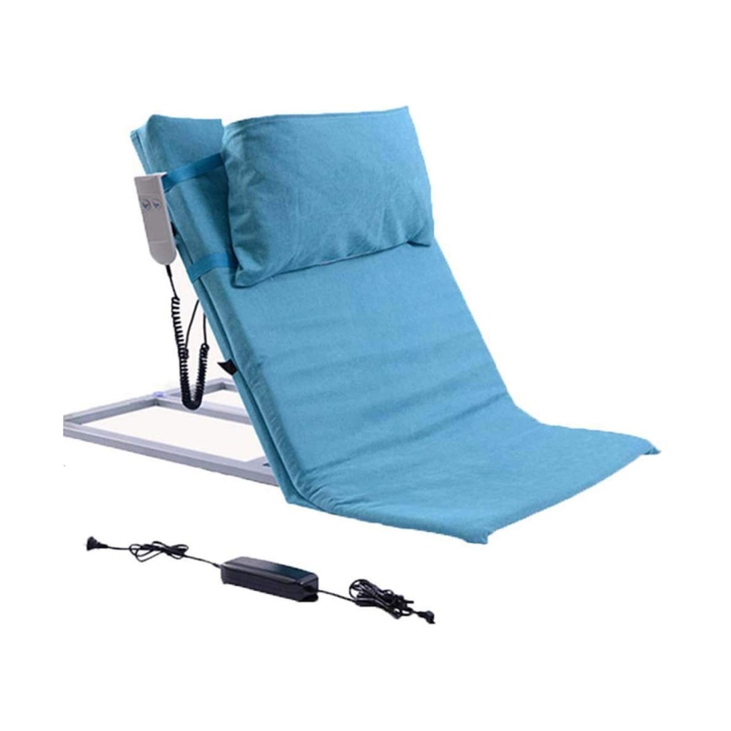 Picture of: Pillow Lifter, Electric Bed Backrest, Portable Adjustable Sit-Up Backrest,  Stainless Steel Tubes and Breathable Fabric Disability Backrest Bed Support