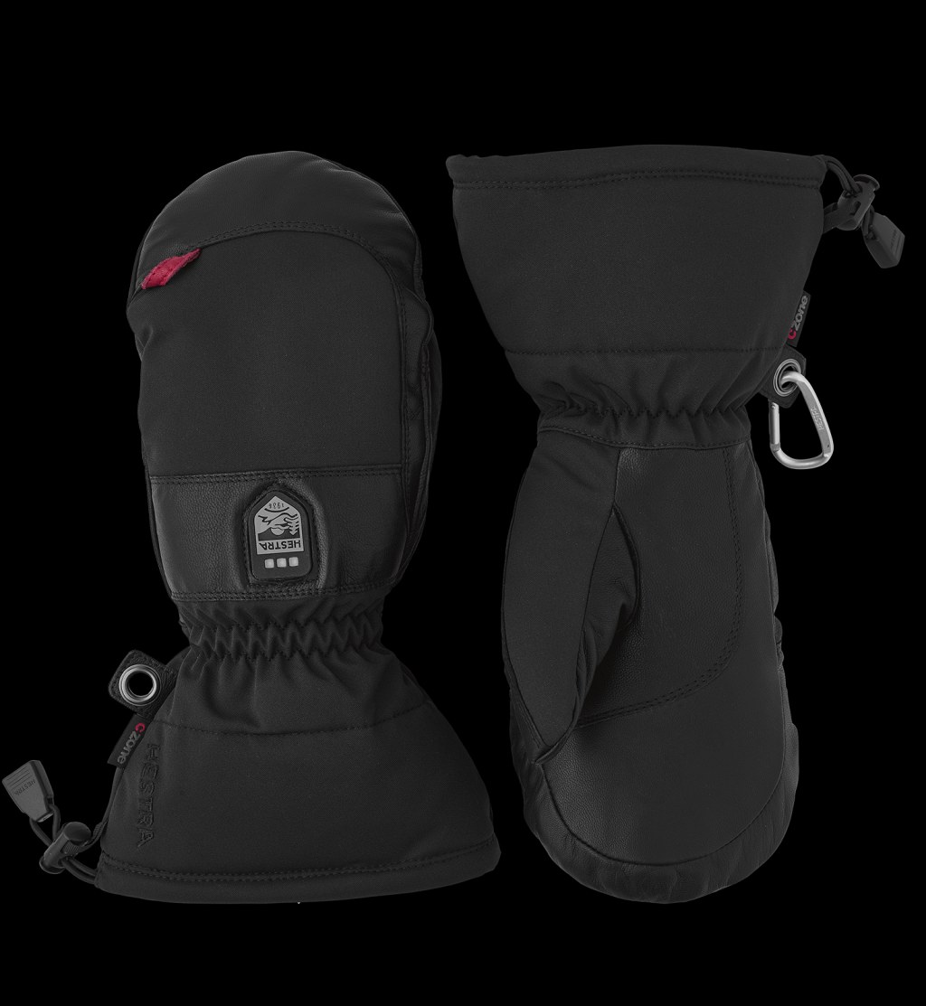 Picture of: Power Heater Gauntlet Mitt – Black  Hestra Gloves