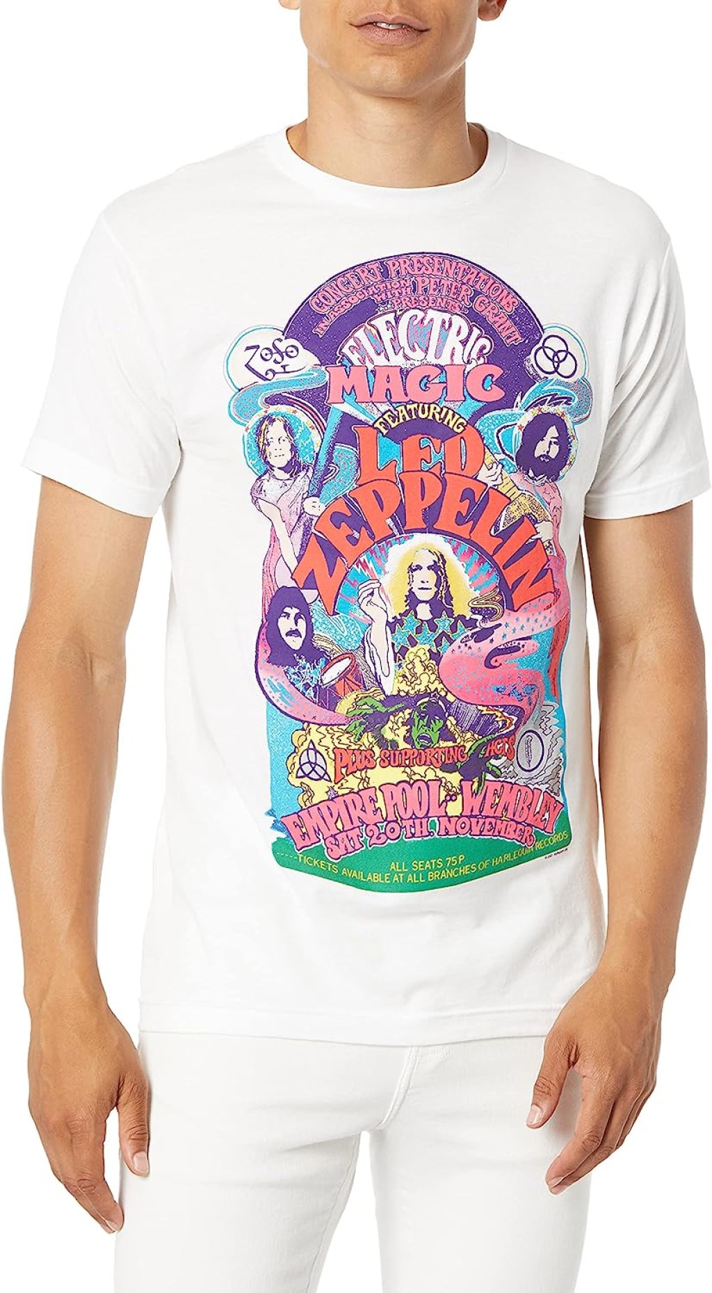 Picture of: Unbekannt Herren Led Zeppelin Electric Magic Tee Led Zeppelin Electric  Magic T-Shirt : Amazon
